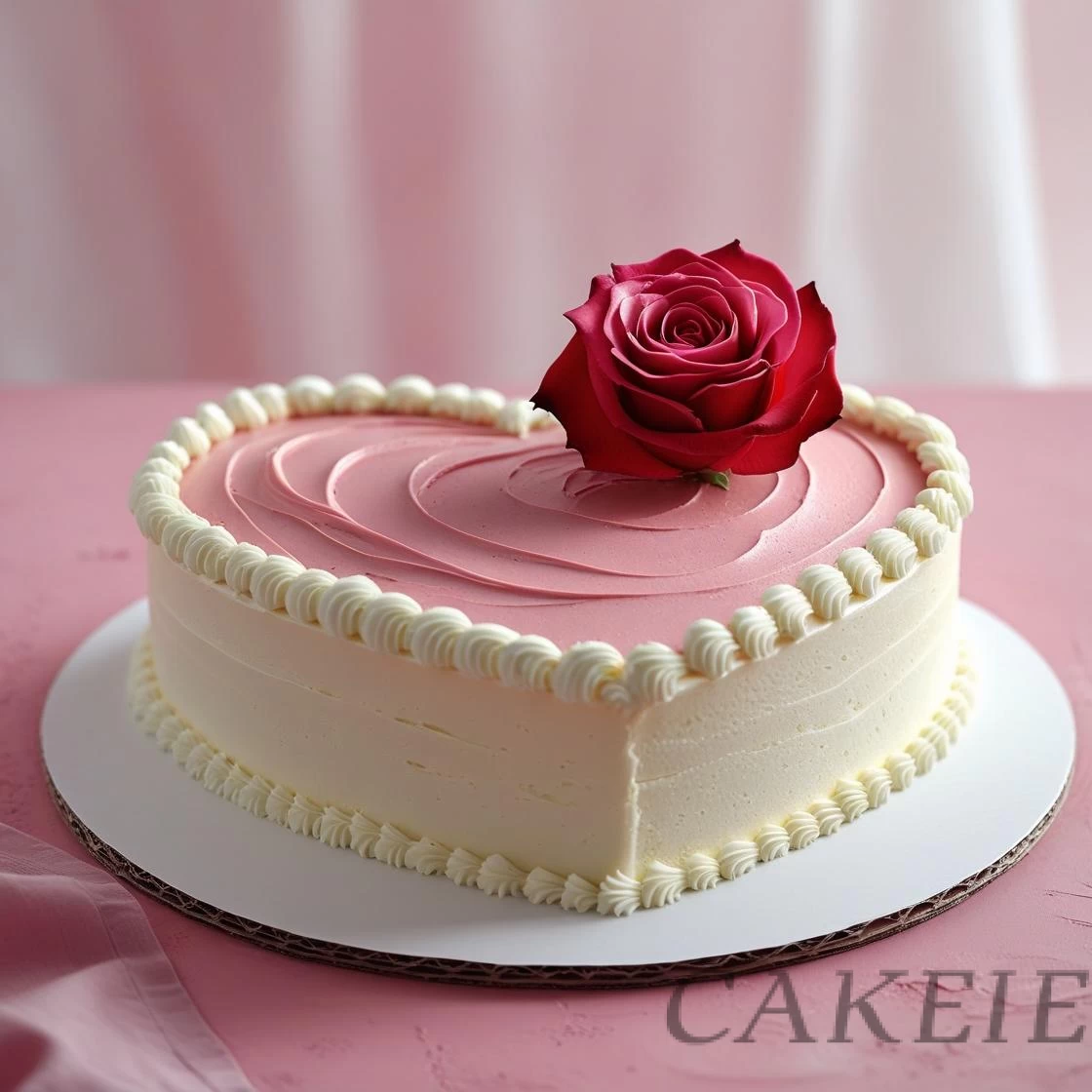 Simple Heart Shape Cake